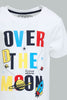 Redtag-White-T-Shirt-With-Blue-Jersey-Short-Casual-Set-(2-Pack)-Sets-Infant-Boys-3 to 24 Months