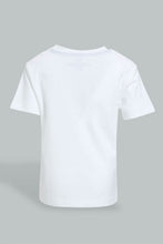 Load image into Gallery viewer, Redtag-White-T-Shirt-With-Blue-Jersey-Short-Casual-Set-(2-Pack)-Sets-Infant-Boys-3 to 24 Months
