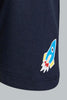 Redtag-White-T-Shirt-With-Blue-Jersey-Short-Casual-Set-(2-Pack)-Sets-Infant-Boys-3 to 24 Months