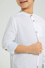 تنزيل الصورة على معرض الصور، Redtag-White-Dobby-Mandarin-Collar-Long-Sleeved-Shirt-Boys-Shirts,-Colour:White,-Filter:Boys-(2-to-8-Yrs),-New-In,-New-In-BOY,-Non-Sale,-S22B,-Section:Kidswear-Boys-2 to 8 Years
