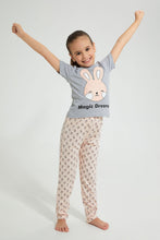 Load image into Gallery viewer, Redtag-Pink-Rabbit-Print-Basic-Nightsuit-Colour:Pink,-Filter:Girls-(2-to-8-Yrs),-Girls-Pyjama-Sets,-New-In,-New-In-GIR,-Non-Sale,-PPE,-S22A,-Section:Kidswear-Girls-2 to 8 Years
