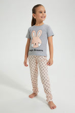 Load image into Gallery viewer, Redtag-Pink-Rabbit-Print-Basic-Nightsuit-Colour:Pink,-Filter:Girls-(2-to-8-Yrs),-Girls-Pyjama-Sets,-New-In,-New-In-GIR,-Non-Sale,-PPE,-S22A,-Section:Kidswear-Girls-2 to 8 Years
