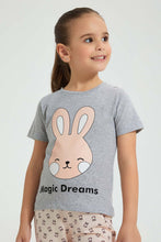 Load image into Gallery viewer, Redtag-Pink-Rabbit-Print-Basic-Nightsuit-Colour:Pink,-Filter:Girls-(2-to-8-Yrs),-Girls-Pyjama-Sets,-New-In,-New-In-GIR,-Non-Sale,-PPE,-S22A,-Section:Kidswear-Girls-2 to 8 Years
