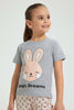 Redtag-Pink-Rabbit-Print-Basic-Nightsuit-Colour:Pink,-Filter:Girls-(2-to-8-Yrs),-Girls-Pyjama-Sets,-New-In,-New-In-GIR,-Non-Sale,-PPE,-S22A,-Section:Kidswear-Girls-2 to 8 Years