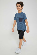 Load image into Gallery viewer, Redtag-Blue-Bicycle-Print-T-Shirt-All-Over-Prints-Boys-2 to 8 Years
