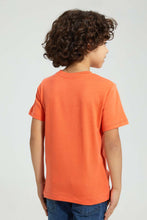 Load image into Gallery viewer, Redtag-Orange-Tiger-Pocket-T-Shirt-All-Over-Prints-Boys-2 to 8 Years
