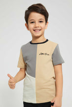 Load image into Gallery viewer, Redtag-Stone-Panelled-T-Shirt-Embellished-Boys-2 to 8 Years
