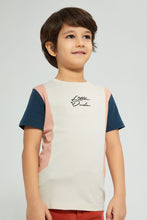 Load image into Gallery viewer, Redtag-Stone-Side-Panel-T-Shirt-Embellished-Boys-2 to 8 Years
