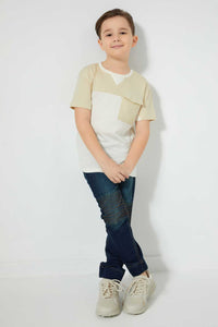 Redtag-Stone-Oversized-Pocket-T-Shirt-Embellished-Boys-2 to 8 Years