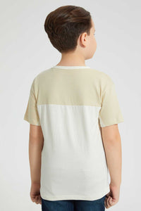 Redtag-Stone-Oversized-Pocket-T-Shirt-Embellished-Boys-2 to 8 Years