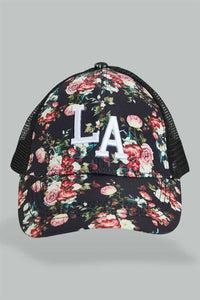 Redtag-Multi-Colour-Floral-Printed-Cap-Caps-Girls-