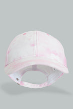 Load image into Gallery viewer, Redtag-Pink-And-White-Tie-And-Dye-Printed-Cap-Caps-Girls-
