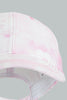 Redtag-Pink-And-White-Tie-And-Dye-Printed-Cap-Caps-Girls-