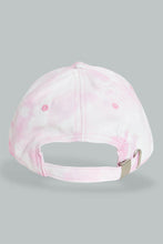 Load image into Gallery viewer, Redtag-Pink-And-White-Tie-And-Dye-Printed-Cap-Caps-Girls-
