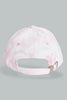 Redtag-Pink-And-White-Tie-And-Dye-Printed-Cap-Caps-Girls-