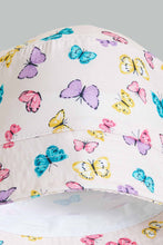 Load image into Gallery viewer, Redtag-Multi-Colour-Butterfly-Printed-Cap-Caps-Girls-
