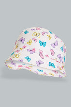 Load image into Gallery viewer, Redtag-Multi-Colour-Butterfly-Printed-Cap-Caps-Girls-
