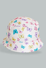 Load image into Gallery viewer, Redtag-Multi-Colour-Butterfly-Printed-Cap-Caps-Girls-
