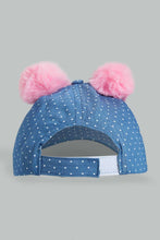 Load image into Gallery viewer, Redtag-Blue-And-White-Polka-Dots-Character-Cap-Caps-Girls-
