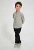 Redtag-White-Long-Sleeve-Check-Mandarin-Shirt-Casual-Shirts-Boys-2 to 8 Years