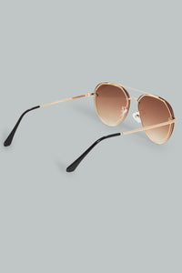 Brown Aviator Sunglasses