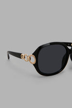 Load image into Gallery viewer, Redtag-Over-Sized-Embellished-Frame-Sunglasses-Aviator-Women-
