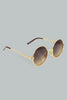 Brown Round Sunglasses