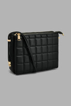 Load image into Gallery viewer, Redtag-Black-Square-Quilted-Cross-Body-Bag-Cross-Body-Bags-Women-
