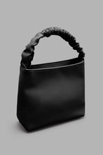 Load image into Gallery viewer, Redtag-Black-Scrunched-Top-Handle-Bag-Colour:Black,-Filter:Women&#39;s-Accessories,-New-In,-New-In-Women-ACC,-Non-Sale,-S22A,-Women-Handbags-Women-
