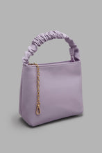 Load image into Gallery viewer, Redtag-Lilac-Scrunched-Top-Handle-Bag-Colour:Lilac,-Filter:Women&#39;s-Accessories,-New-In,-New-In-Women-ACC,-Non-Sale,-S22A,-Women-Handbags-Women-
