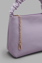 Load image into Gallery viewer, Redtag-Lilac-Scrunched-Top-Handle-Bag-Colour:Lilac,-Filter:Women&#39;s-Accessories,-New-In,-New-In-Women-ACC,-Non-Sale,-S22A,-Women-Handbags-Women-
