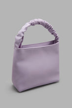 Load image into Gallery viewer, Redtag-Lilac-Scrunched-Top-Handle-Bag-Colour:Lilac,-Filter:Women&#39;s-Accessories,-New-In,-New-In-Women-ACC,-Non-Sale,-S22A,-Women-Handbags-Women-
