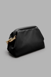 Redtag-Black-Pleated-Cross-Body-Bag-Colour:Black,-Filter:Women's-Accessories,-New-In,-New-In-Women-ACC,-Non-Sale,-S22A,-Women-Handbags-Women-