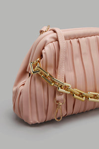 Redtag-Pink-Pleated-Cross-Body-Bag-Colour:Pink,-Filter:Women's-Accessories,-New-In,-New-In-Women-ACC,-Non-Sale,-S22A,-Women-Handbags-Women-