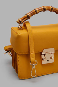 Redtag-Mustard-Day-Bag-With-Bamboo-Handle-Day-Bags-Women-