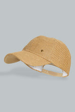 Load image into Gallery viewer, Redtag-Beige-Weave-Cap-Caps-Women-
