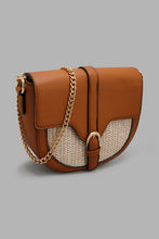 Load image into Gallery viewer, Redtag-Beige-Saddle-Bag-Cross-Body-Bags-Women-
