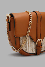 Load image into Gallery viewer, Redtag-Beige-Saddle-Bag-Cross-Body-Bags-Women-
