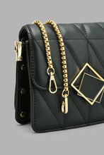 تنزيل الصورة على معرض الصور، Redtag-Black-Quilted-Cross-Body-Bag-Cross-Body-Bags-Women-
