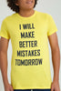 Redtag-Yellow-Mistake-Tee-All-Over-Prints-Senior-Boys-9 to 14 Years
