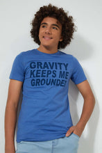 تنزيل الصورة على معرض الصور، Redtag-Blue-Gravity-Tee-All-Over-Prints-Senior-Boys-9 to 14 Years
