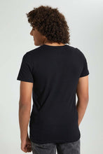 تنزيل الصورة على معرض الصور، Redtag-Black-Glitch-Tee-All-Over-Prints-Senior-Boys-9 to 14 Years
