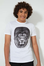 Load image into Gallery viewer, Redtag-White-Tiger-Tee-All-Over-Prints-Senior-Boys-9 to 14 Years
