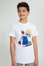 تنزيل الصورة على معرض الصور، Redtag-White-Skate-2022-T-Shirt-Graphic-Prints-Senior-Boys-9 to 14 Years
