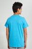 Redtag-Blue-La-T-Shirt-Graphic-Prints-Senior-Boys-9 to 14 Years