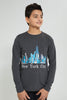 Redtag-Charcoal-New-York-T-Shirt-Long-Sleeves-Senior-Boys-9 to 14 Years