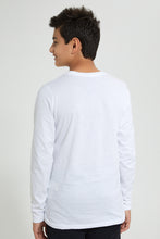 Load image into Gallery viewer, Redtag-White-Going-To-Try-Science-T-Shirt-Long-Sleeves-Senior-Boys-9 to 14 Years
