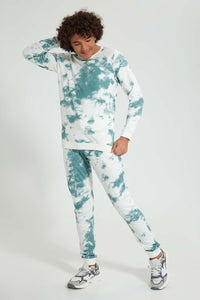 Redtag-White-Tye-Dye-Active-Pant-Joggers-Senior-Boys-9 to 14 Years