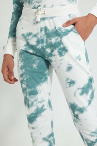 Redtag-White-Tye-Dye-Active-Pant-Joggers-Senior-Boys-9 to 14 Years