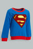 Redtag-Blue-Superman-Jogging-Suit-Jog-Sets-Infant-Boys-3 to 24 Months